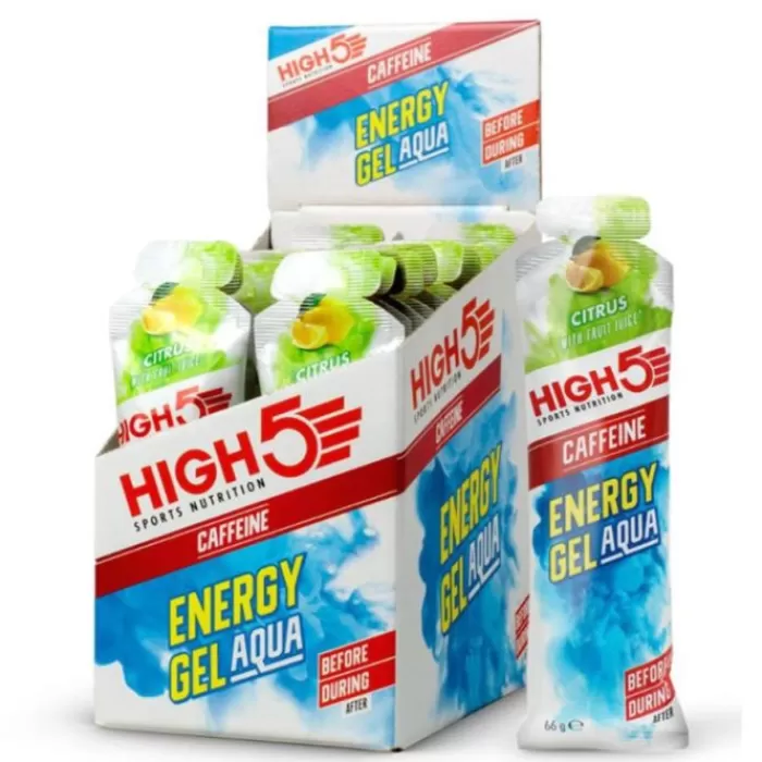 Energy Gel Aqua Caffeine Citrus - Box 20x66g-High5 Cheap
