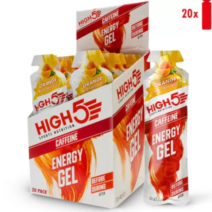 Energy Gel Caffeine Orange - Box 20x40g-High5 Shop