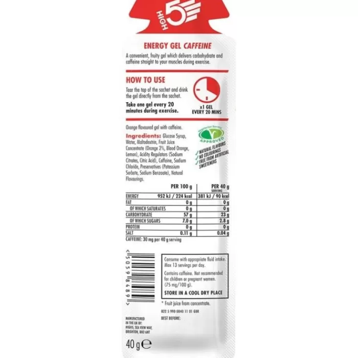 Energy Gel Caffeine Orange 40g-High5 Flash Sale