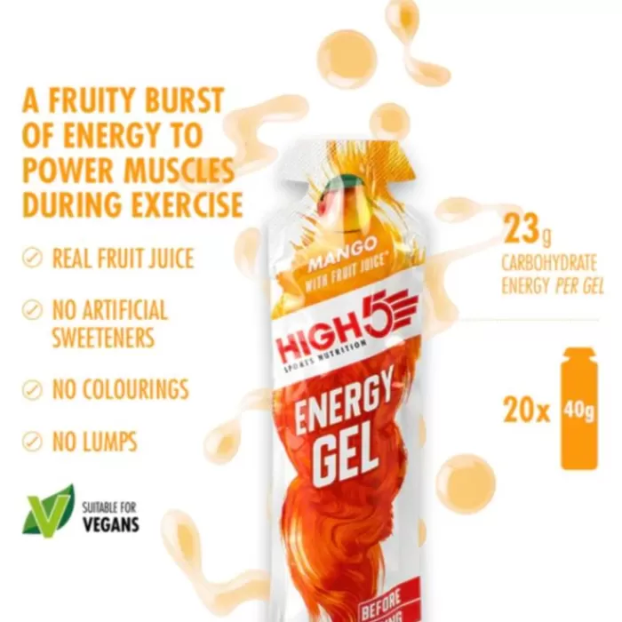 Energy Gel Mango - Box 20x40g-High5 Online